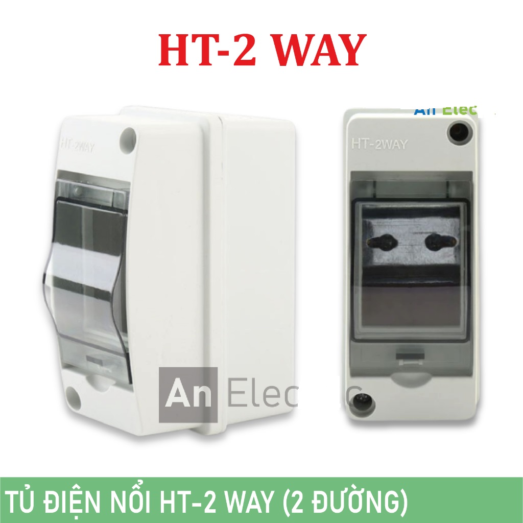 Tủ điện nhựa HT gắn ngoài trời IP65 2,3,5,8,12,15,18,24 way