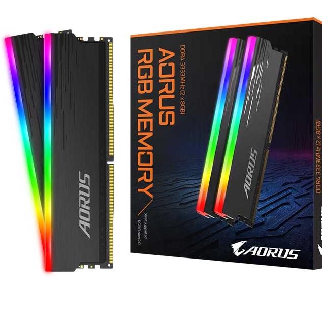 Ram PC máy bàn Gigabyte AORUS RGB 16GB (2×8) bus 3333 GP-ARS16G33 DDR4 - Hàng Chính Hãng