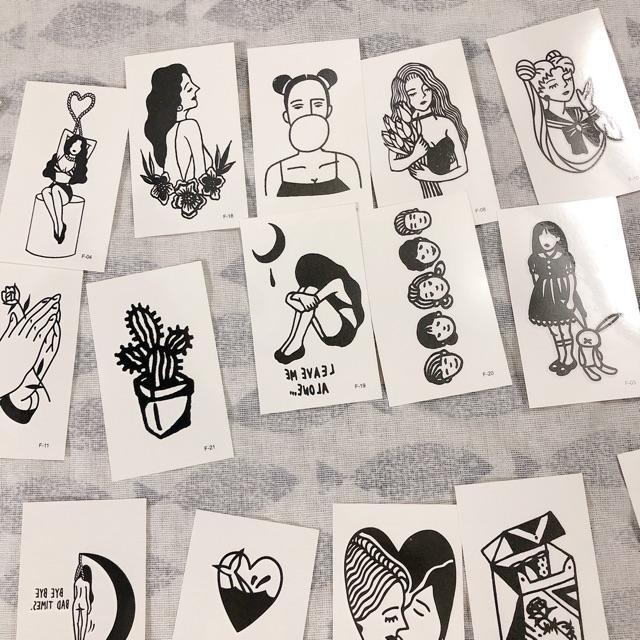 Set 30 tấm hình xăm dán mini