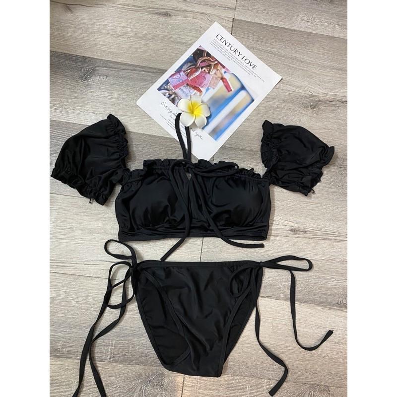 Set bikini 2 mảnh quần chip áo bèo tay con xinh xắn hh