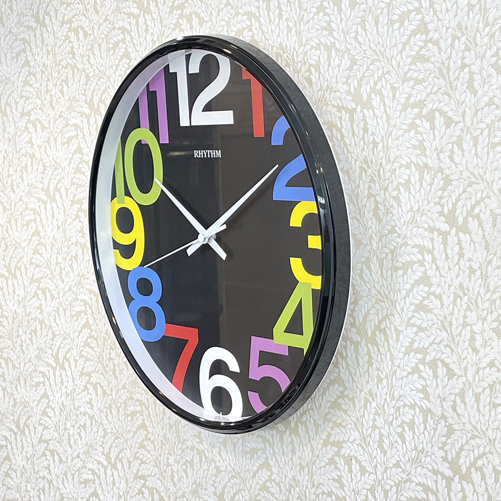 Đồng hồ treo tường Nhật Bản Rhythm CMG589BR76 – Kt 32.0 x 4.8cm, 760g. Vỏ nhựa. Dùng Pin.