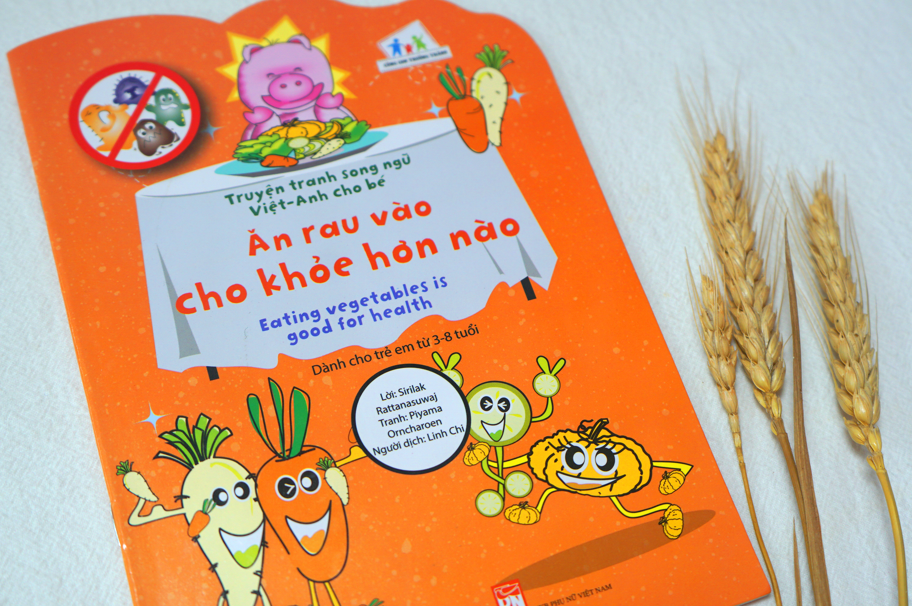 Truyện tranh song ngữ Việt-Anh cho bé - Eating vegetables is good for health - Ăn rau vào cho khỏe hơn nào