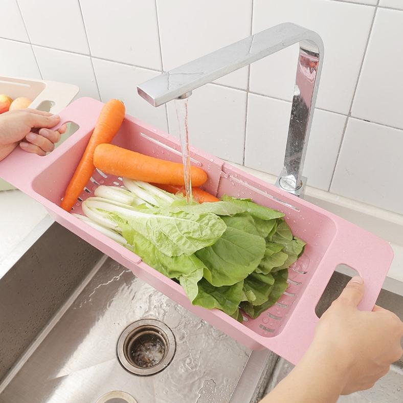 Rổ gác bồn rửa chén Việt Nhật 5613 điều chỉnh kích thước - Khay để đồ gác bồn rửa bát thông minh