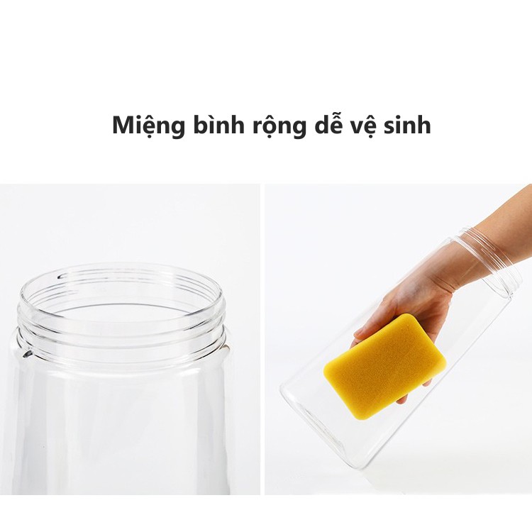 Bình nước nhựa LocknLock One Touch ABF631, ABF632 1.6, 2L, Hàng chính hãng, nhựa PP - JoyMall