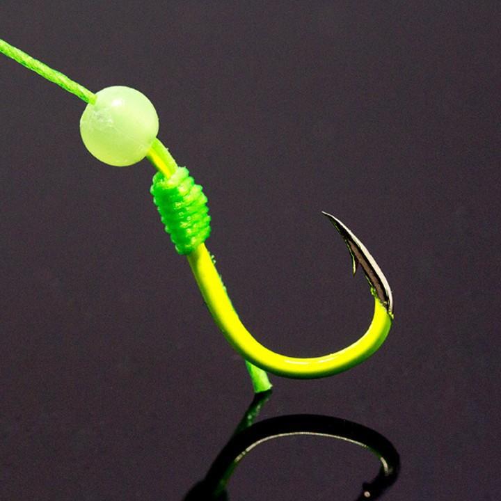 Hộp 4 lưỡi câu cá, lưỡi lăng xê  xanh chất lượng đủ kích thước LC-3