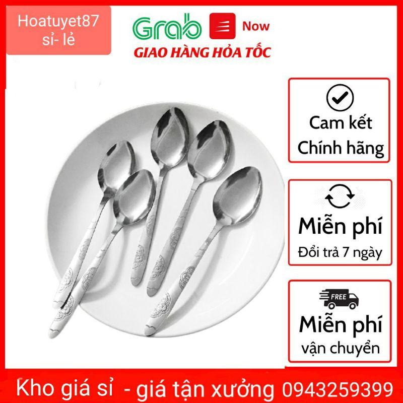 Thìa inox cao cấp dày dặn sáng bóng dài 16.5cm
