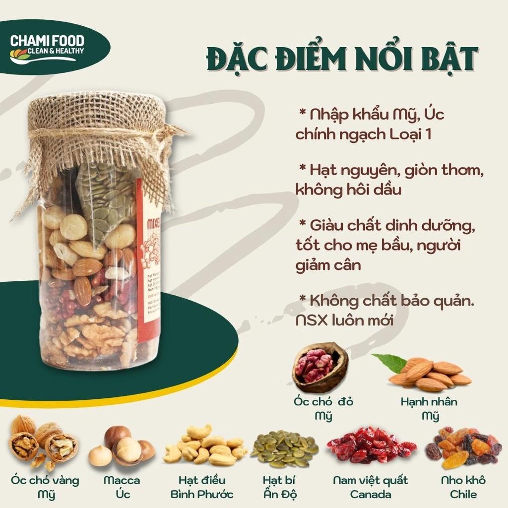 Hạt Dinh Dưỡng Mix Chami Food 8 Loại Siêu Hạt 500g Loại 1Granola Ăn Kiêng Ngũ Cốc Giảm Cân Tốt Cho Bà Bầu, Eat Clean