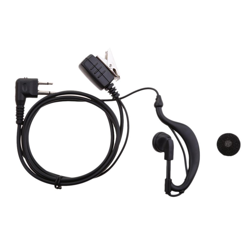 2 Pin PTT   Two  Earpiece Headset MIC for