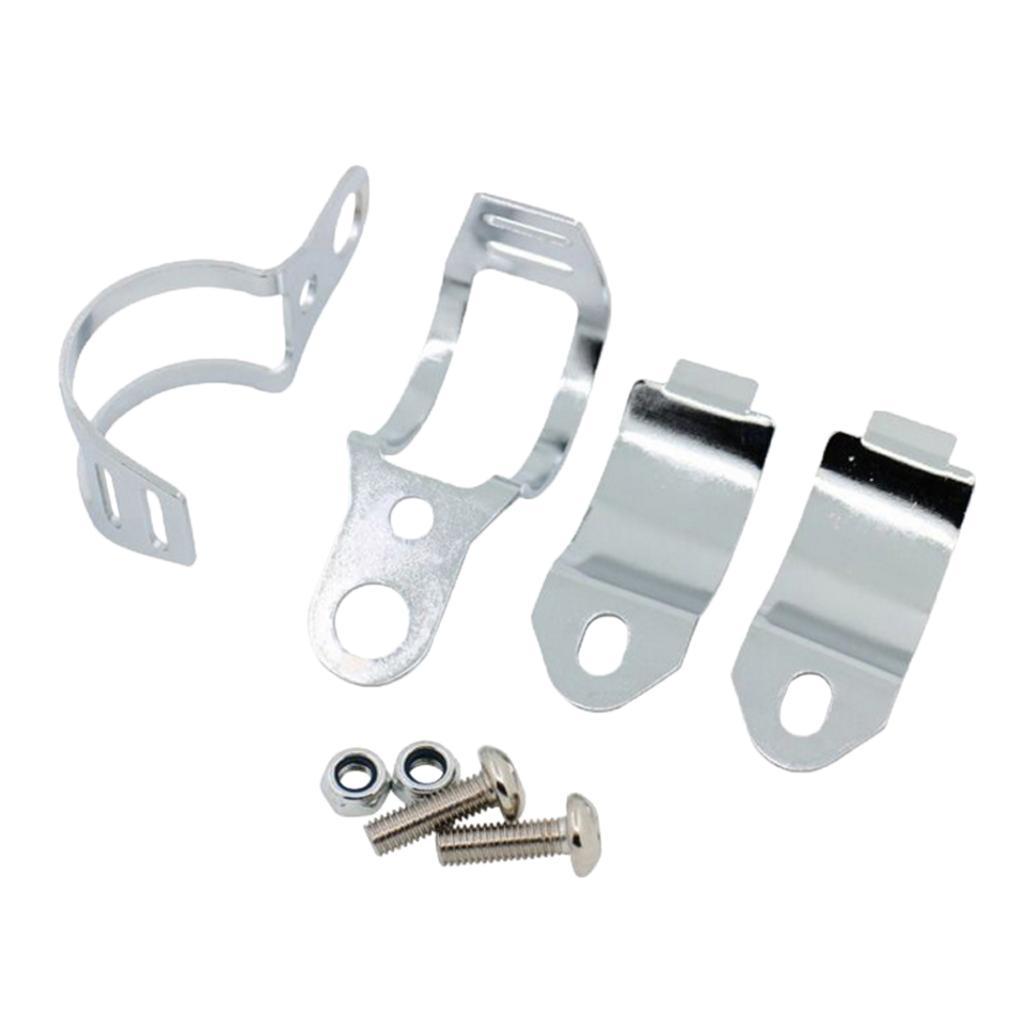 1 Pair Universal Motorcycle   Light Fork Mount Bracket Black