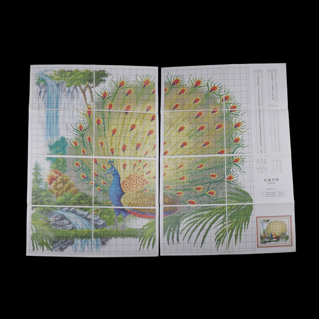 Stamped Cross Stitch Kit Pre-Printed Pattern Embroidery 83x75cm