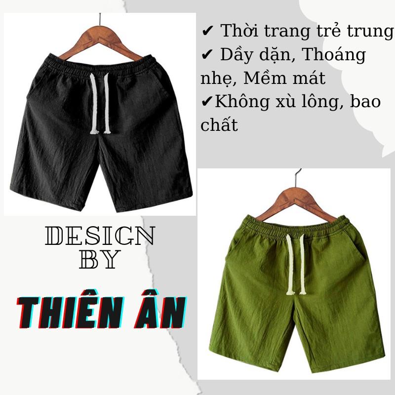 Quần Short Nam thể thao quần đùi đẹp vải đũi cao cấp phong cách hàn quốc - DHT