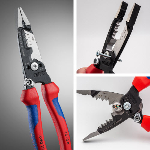 Kìm Lắp Điện 7 Chức Năng Phong Cách Mỹ Knipex 13 72 8 Tay Cầm Êm - Sản Xuất Tại Đức