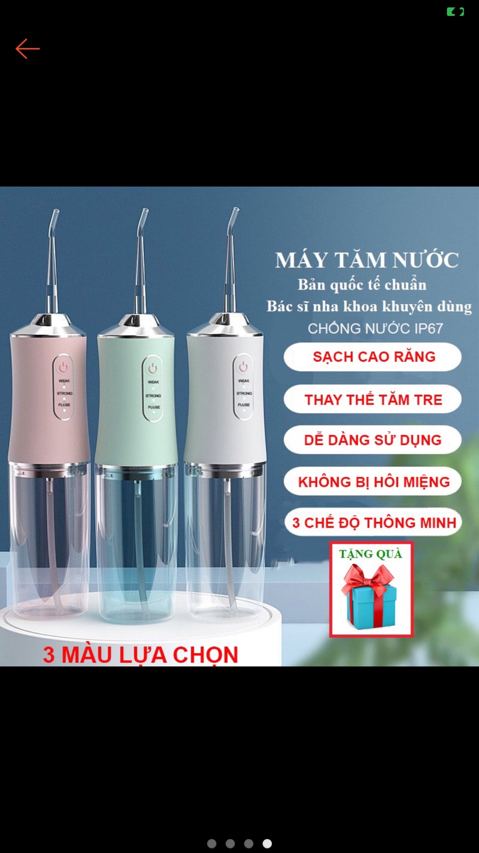 Máy tăm nước quốc tế Oral irigator công nghệ cao cấp ,chất liệu an toàn bảo vệ răng miệng không sâu răng