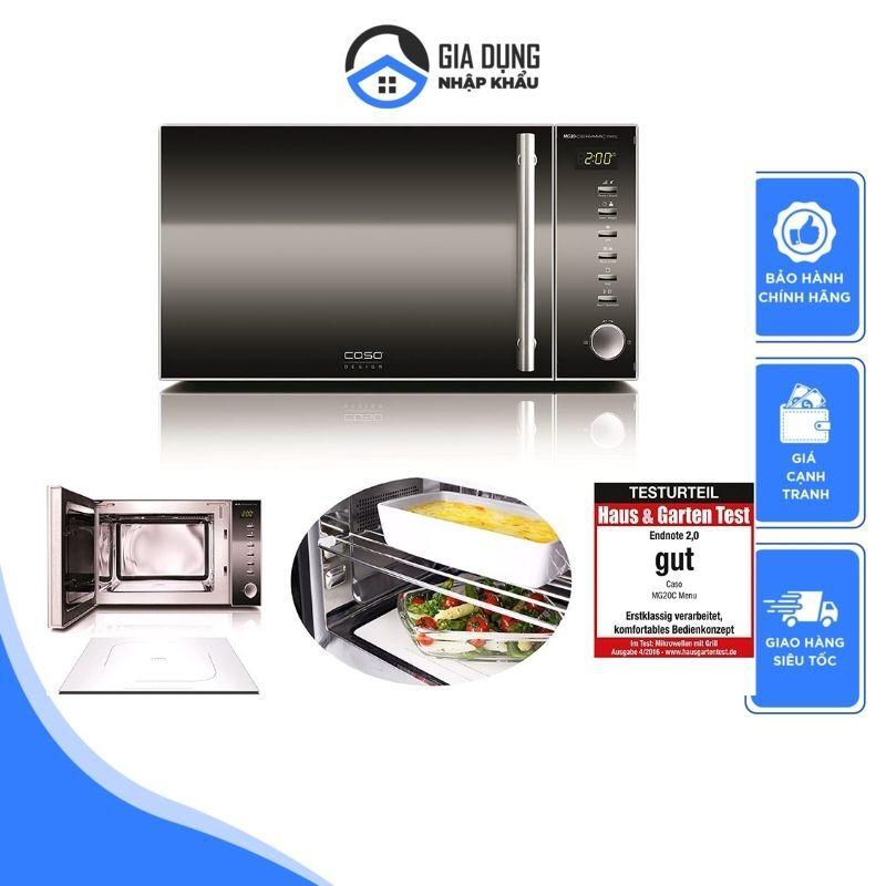 Lò Vi Sóng Caso M20/Lò Nướng Kèm Lò Vi Sóng MG20, Electronic Microwave, 20L, 800W, Chất Liệu Thép Không Gỉ, Nhập Đức