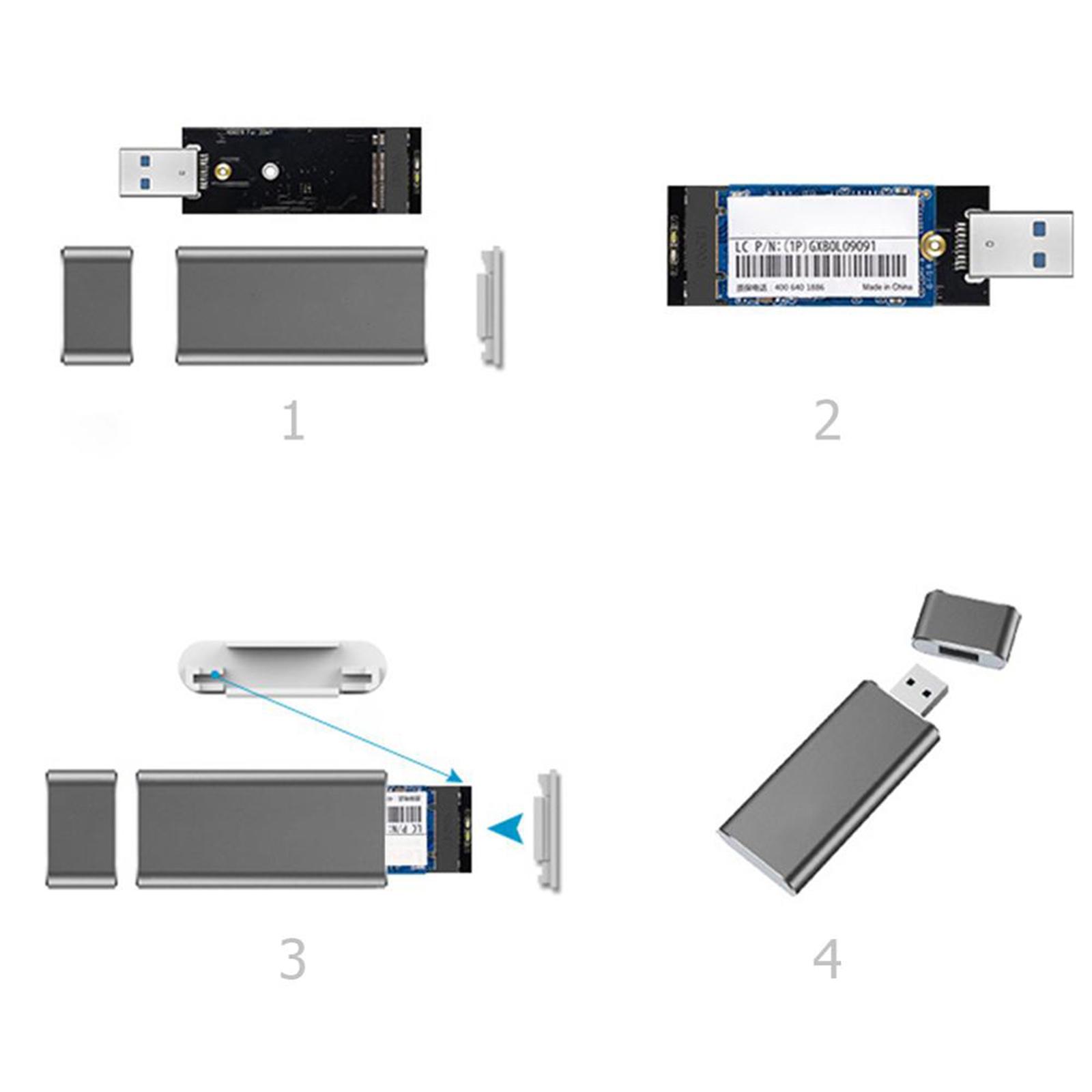 M.2 NGFF to USB 3.0 SSD Enclosure Reader 6Gbps with UASP with Key B/Key B+M