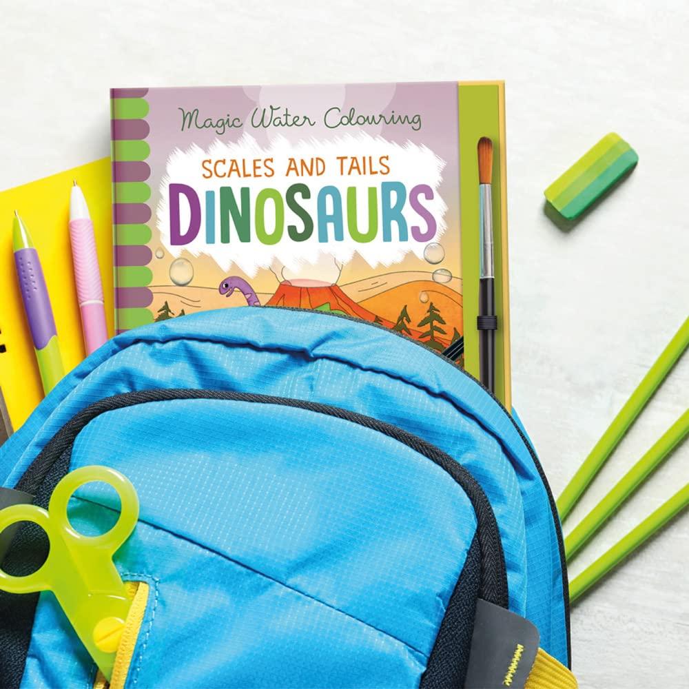 Sách ngoại văn: Magic Water Colouring - Scales And Tails - Dinosaurs