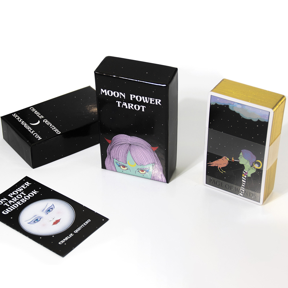 [Mạ Cạnh Size Gốc] Bộ Bài Moon Power Tarot 78 Lá Bài 7x12 Cm Hộp Cứng Cao Cấp Kèm Hướng Dẫn