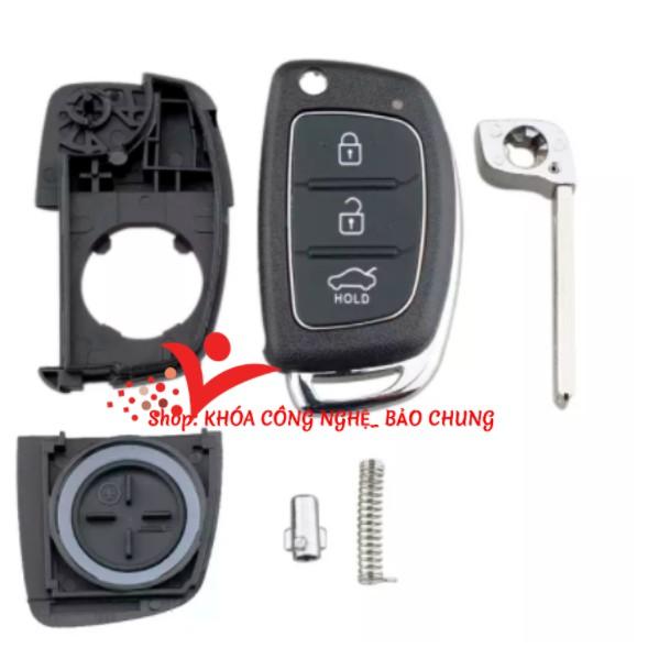 Vỏ chìa khóa gập ô tô dành cho Huyndai Grand I10, tucson 2019, accent hàng chuẩn
