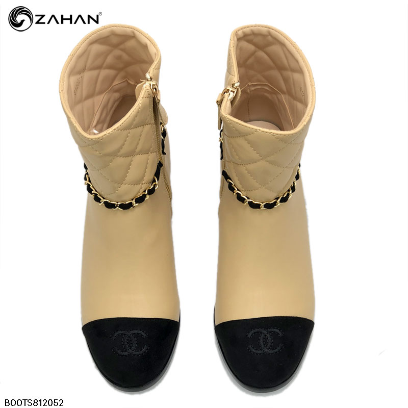 Boots nữ, 5cm, trần trám, mũi tròn BOOTS812052