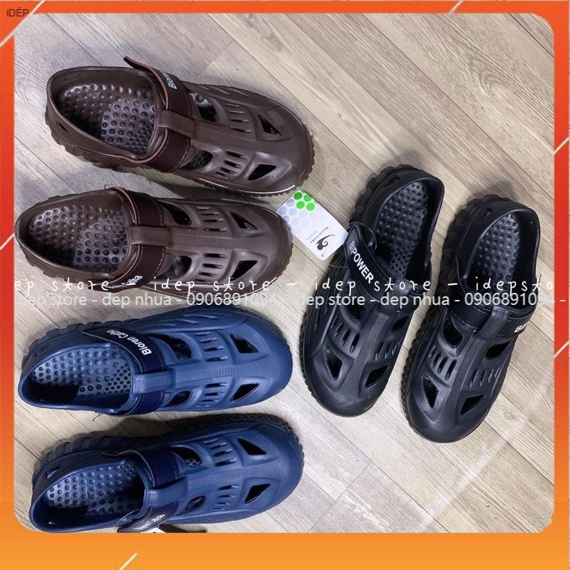 Giày nhựa đi mưa nam lỗ thoáng khí GL029 - Giày đi biển siêu nhẹ, siêu bền IDEP (Size 40-44)