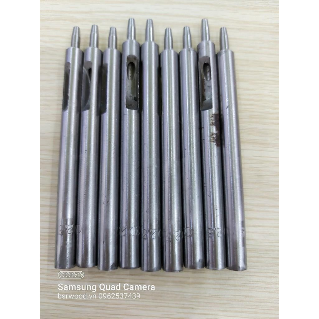 Cây đục lỗ Dụng cụ đục lỗ tròn Size 1-1.5-2-2.5-3-3.5-4-5-6-7-8-9-10mm Bằng thép không gỉ Sắc bén Hàng nhập loại 1