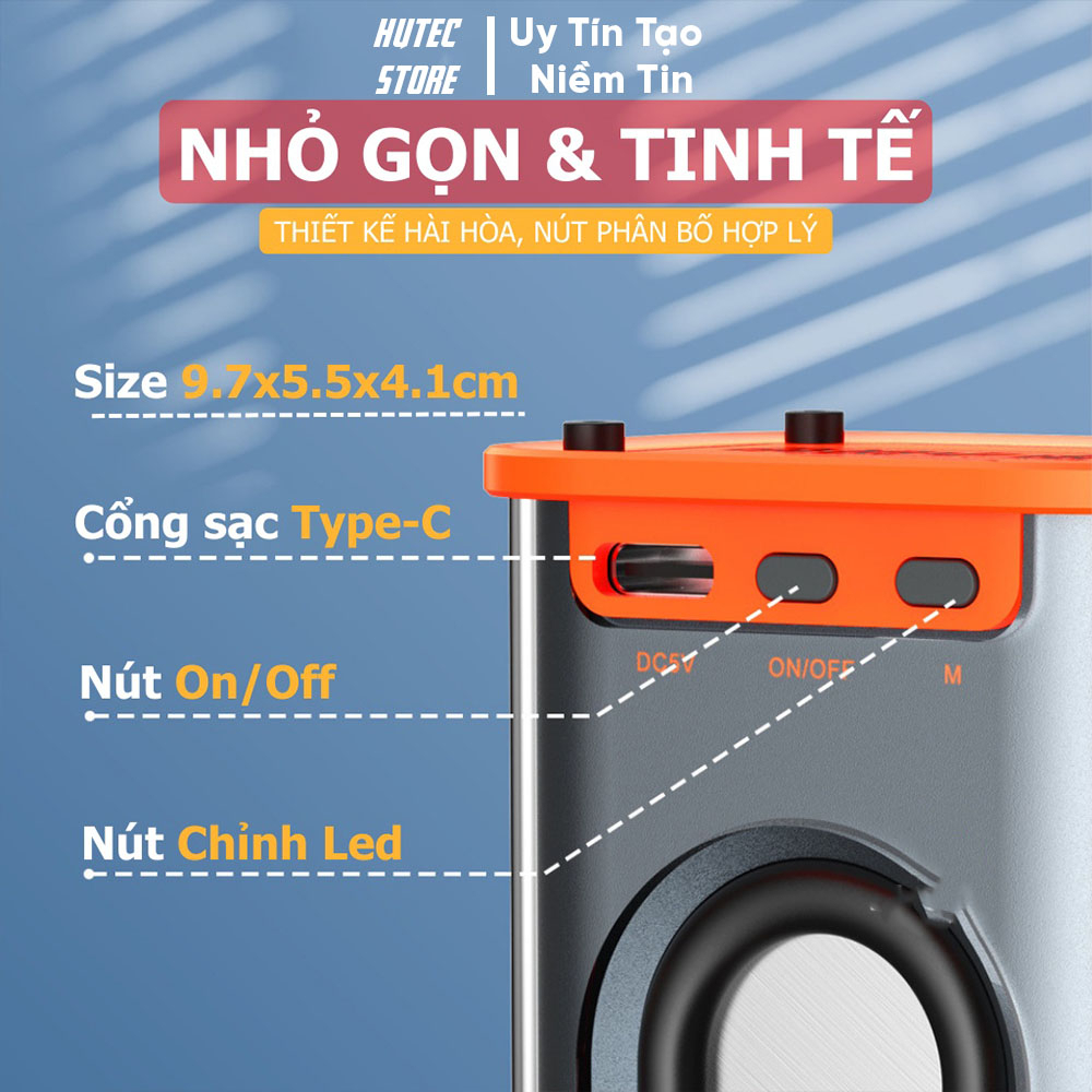 Loa bluetooth K07 không dây âm bass rung siêu trầm công suất cao, có đèn led nhiều màu nhảy theo nhạc