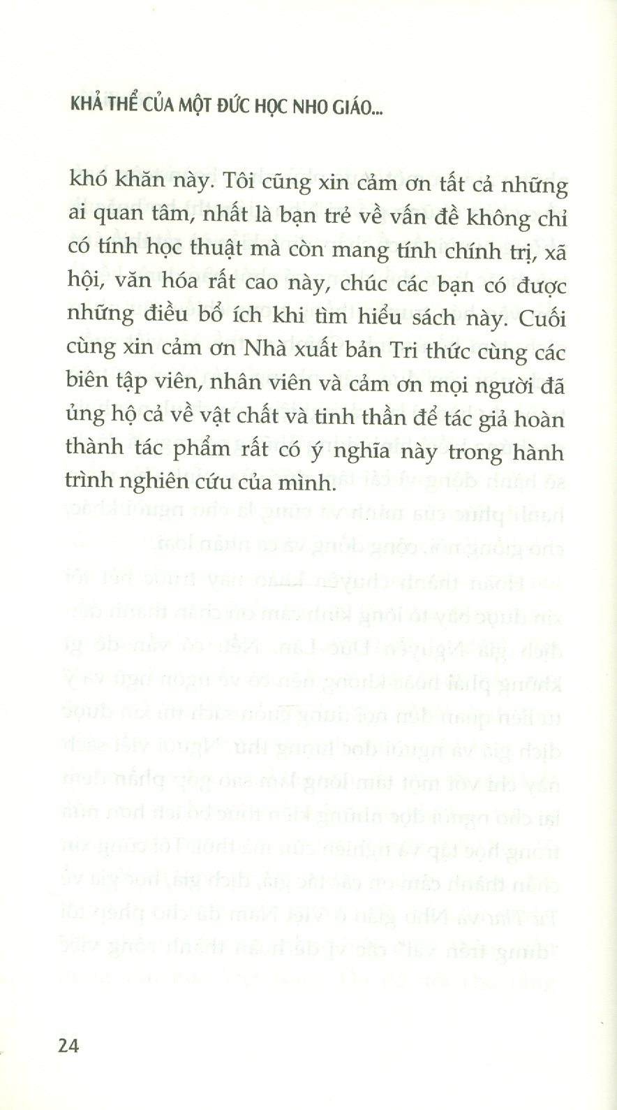 Khả Thể Của Một Đức Học Nho Giáo Trong Sách Tứ Thư