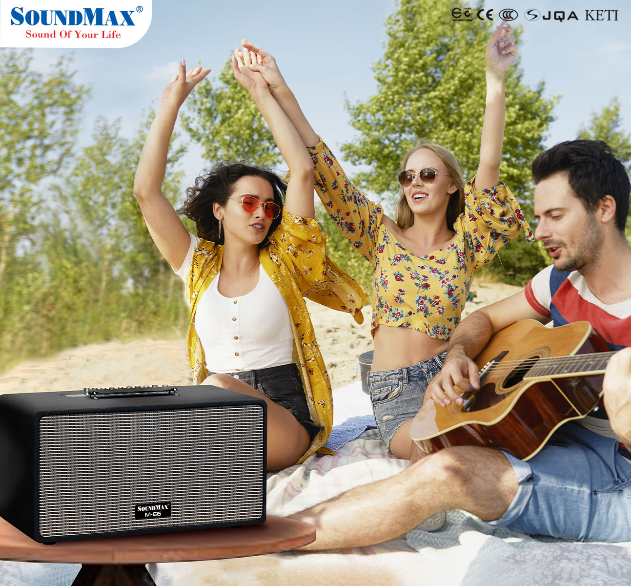 Loa Di Động Bluetooth Soundmax M-66 - Hàng Chính Hãng - Bảo hành 12 tháng