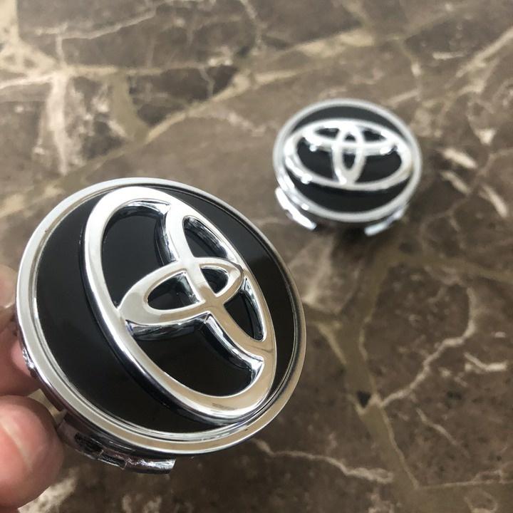 Logo chụp mâm, ốp lazang bánh xe ô tô Toyota đường kính ngoài 53MM