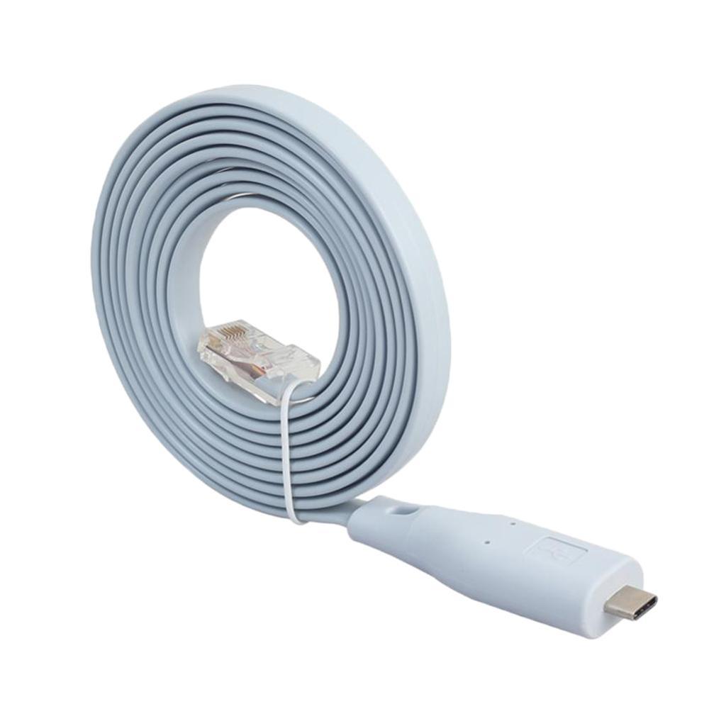 Sky Blue Type C to RJ45 Serial  Console 1.8 Meters Cable for