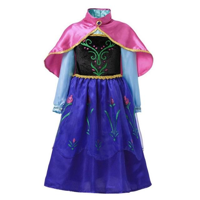 Đồ hoá trang Halloween cho bé gái - Đầm công chúa Anna Elsa Frozen dài tay dễ thương cho bé gái