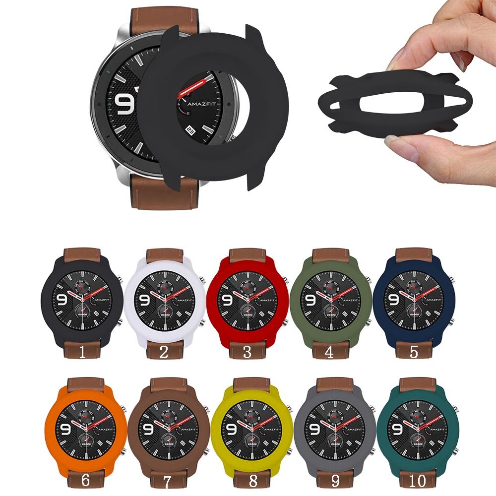 Ốp silicon bảo vệ toàn diện cho mặt đồng hồ Huami Amazfit GTR 47mm