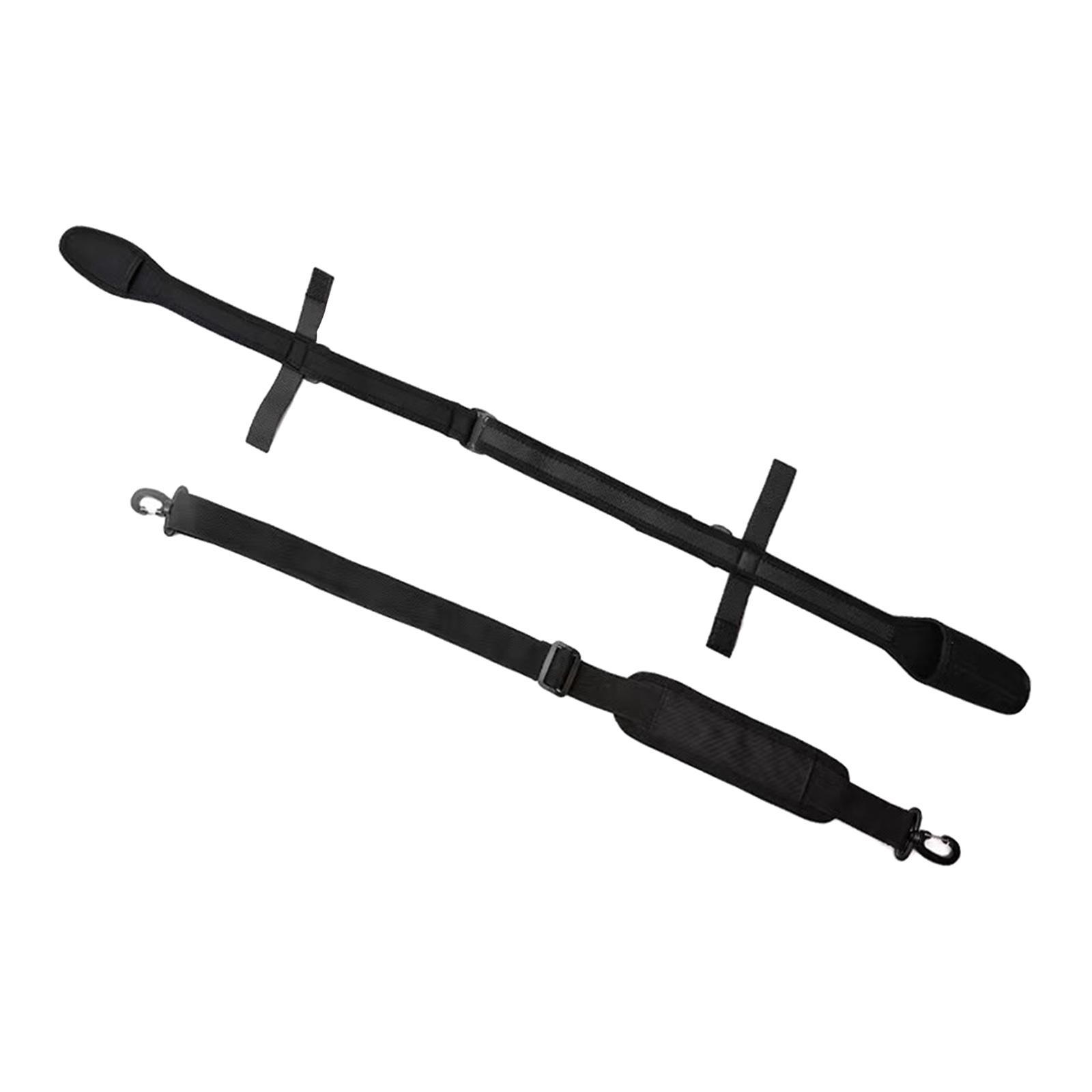 Portable Fishing Rod Shoulder Belt Polyester with Protective Case Adjustable Durable Fishing Pole Strap for Travel