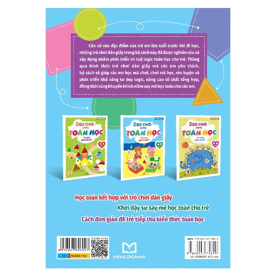 Sách: Dạo Chơi Cùng Toán Học - Trò Chơi Dán Giấy (4-5 tuổi)