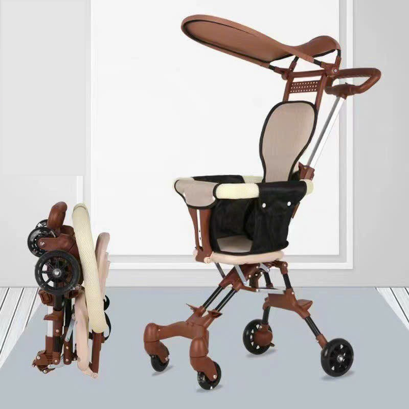 Xe đẩy cho bé, Xe đẩy gấp gọn em bé đi du lịch siêu gọn nhẹ (Tặng Kèm Đệm Ghế, Có Thể Đảo Chiều)