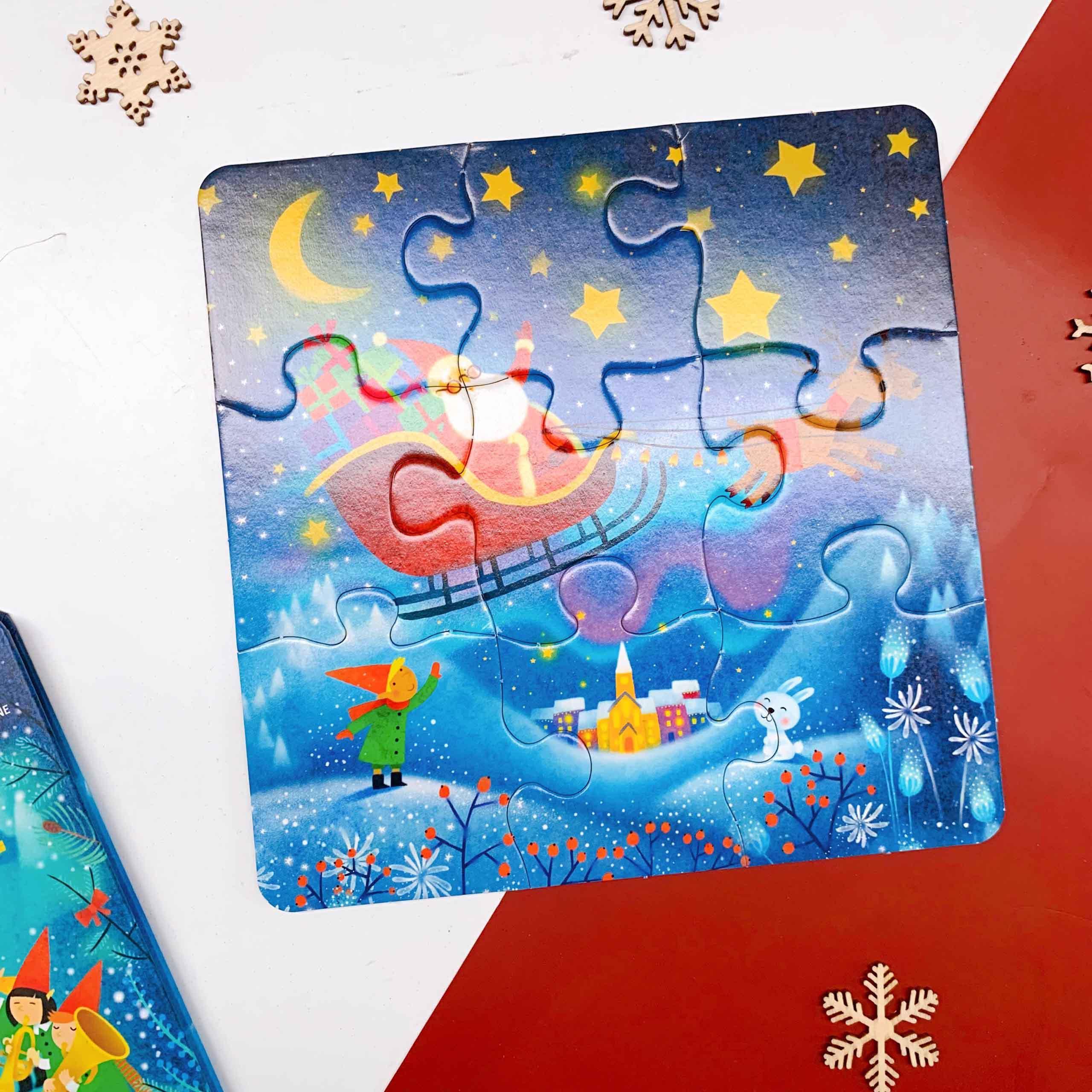 Usborne Book and 3 Jigsaws : Santa