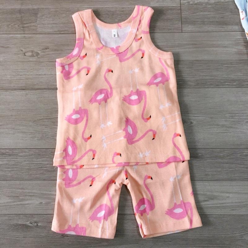 Bộ sát nách bé gái chất bozip mềm mịn thấm hút mồ hôi