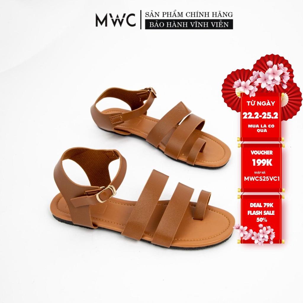 GIÀY SANDAL NỮ THỜI TRANG MWC - GIÀY SANDAL NỮ XỎ NGÓN - GIÀY SANDAL NỮ ĐẾ BỆT QUAI NGANG SIÊU XINH SIÊU HOT NUSD- 2821