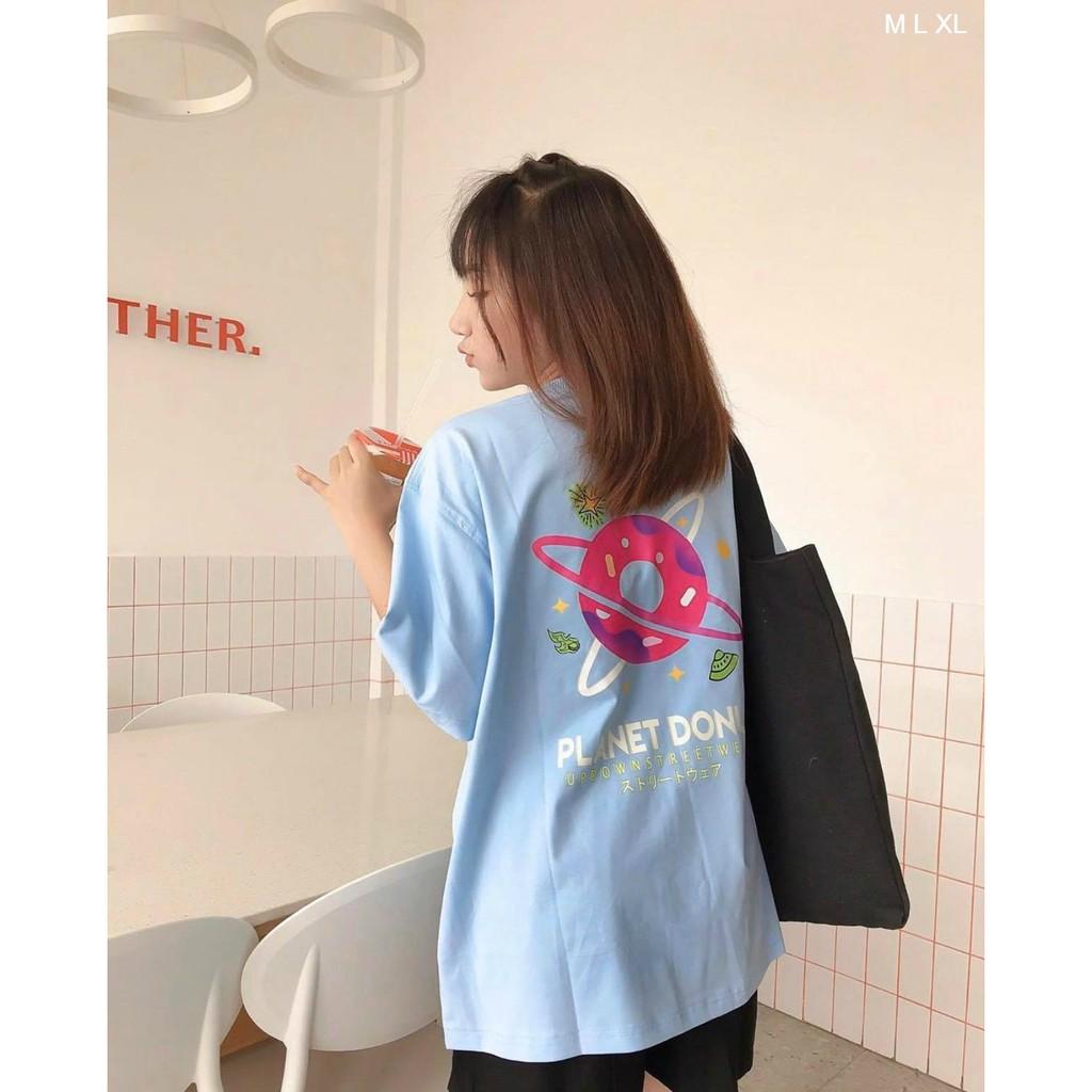 Áo thun tay lỡ PLANET DONUT phông Unisex nam nữ tee oversize form rộng pull Ulzzang Streetwear Hàn Quốc vải mềm