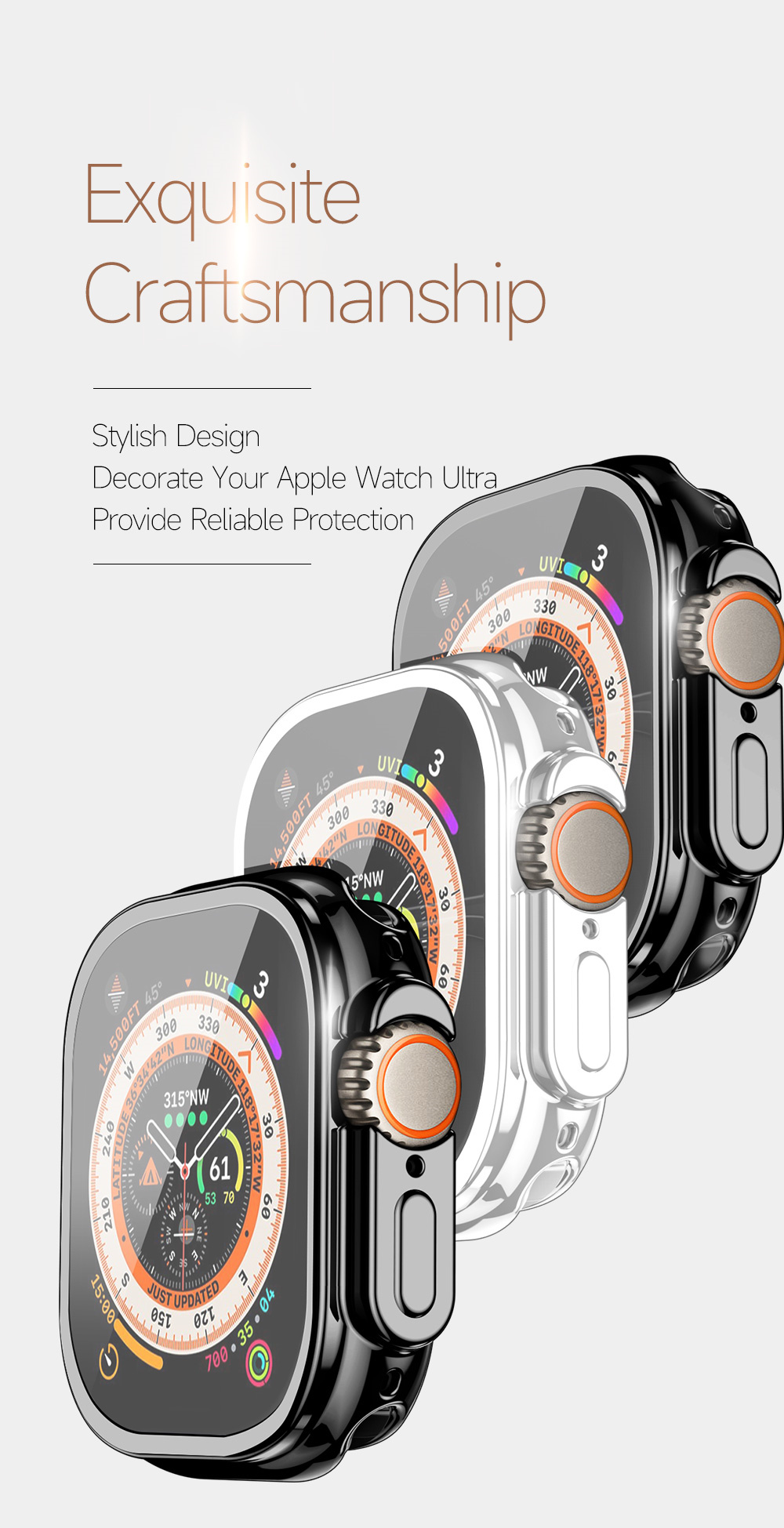 Ốp Case Bảo Vệ Dành Cho Apple Watch Ultra, Dux Ducis Samo Soft TPU Case - Hàng Chính Hãng