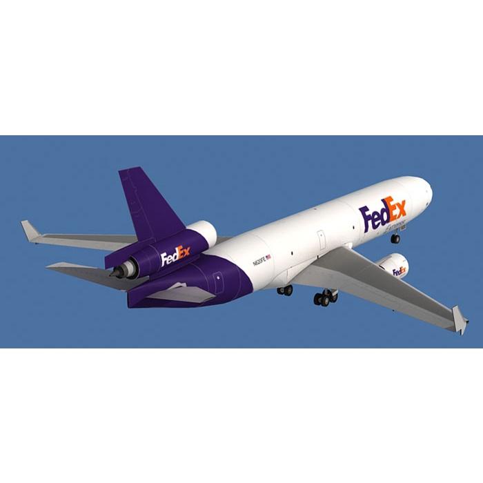 Mô hình giấy máy bay Fedex Express MD-11 tỉ lệ 1/100