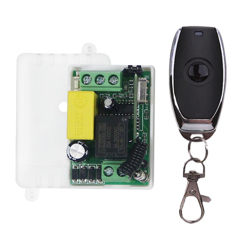 DC 12V 1 Channel Remote Control Switch Control Wireless RF Relay 1 Receiver With 1 Transmitter L