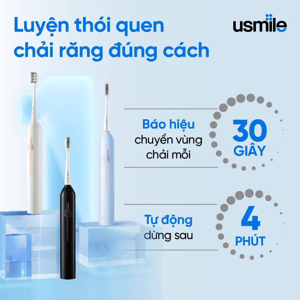 Bàn Chải Điện Sóng Siêu Âm Usmile P1 Bản Quốc Tế - Hàng Chính Hãng