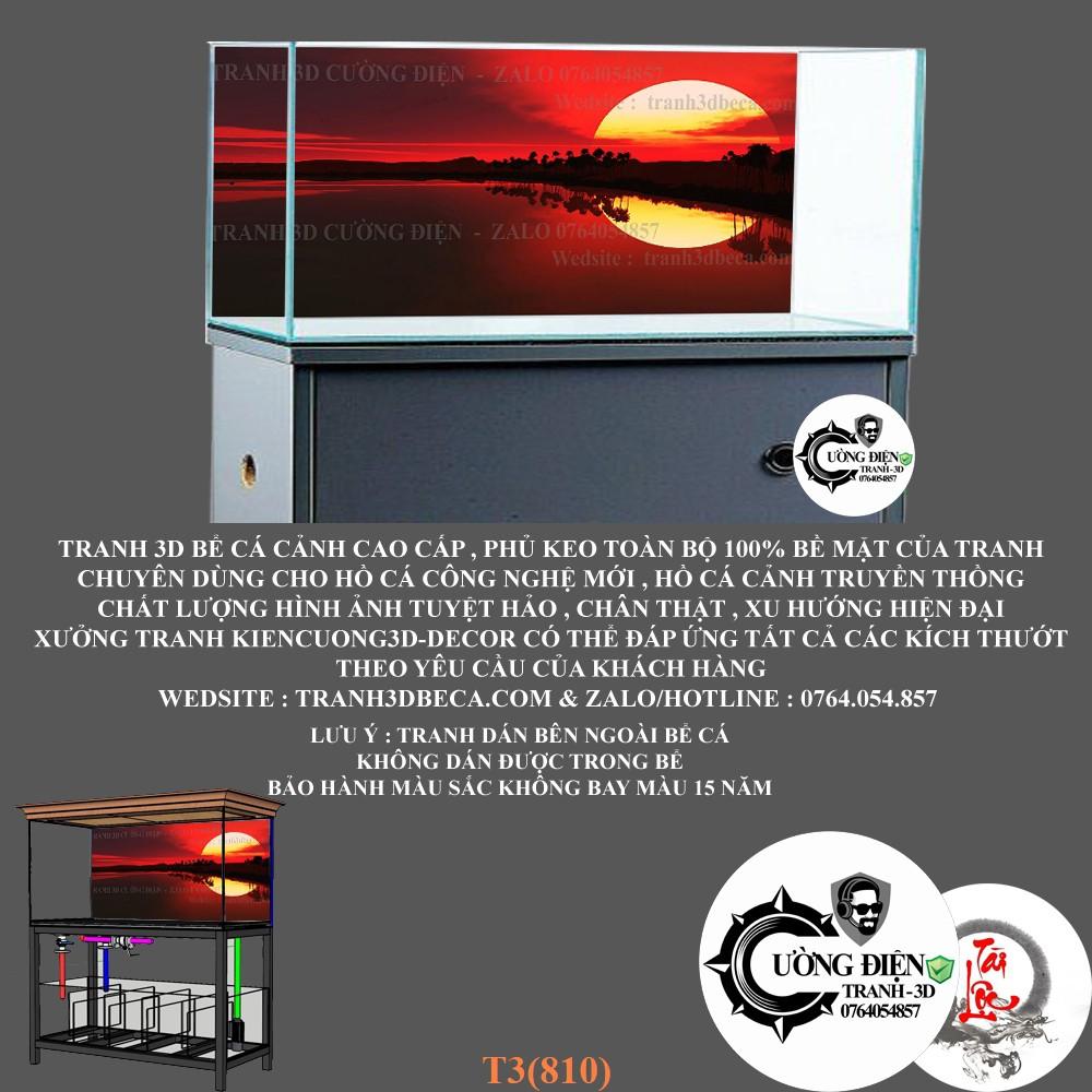 Tranh dán hồ cá 3d , hồ cá rồng , la hán , cá dĩa …