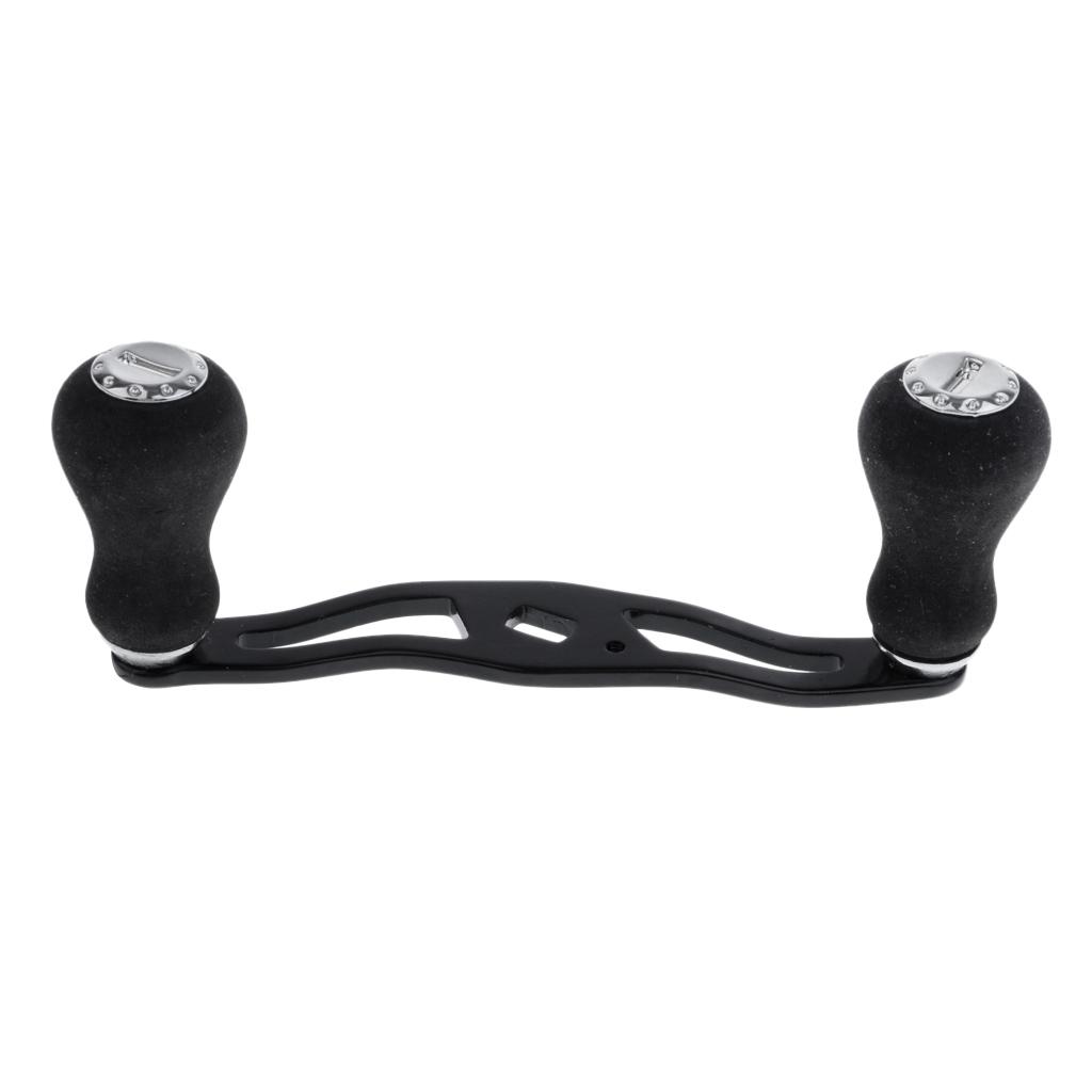 Aluminum Alloy Fishing Reel Handle DIY for Drum Raft Reel Replacement Black