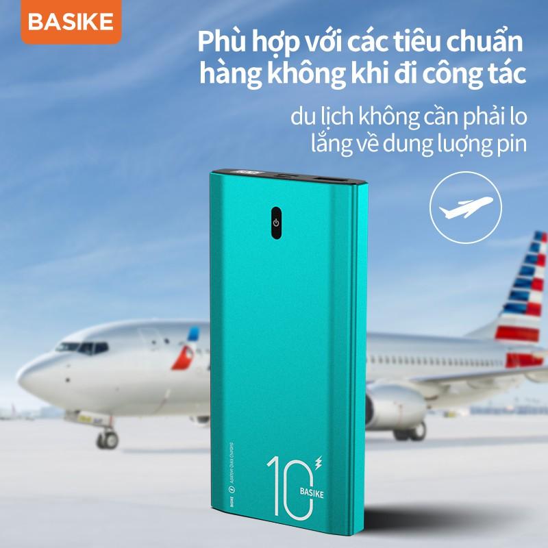 Sạc dự phòng BASIKE PT06D màn hình LED 10000mAh 22.5W cao cấp cho iPhone 12 Samsung Huawei-Hàng chính hãng