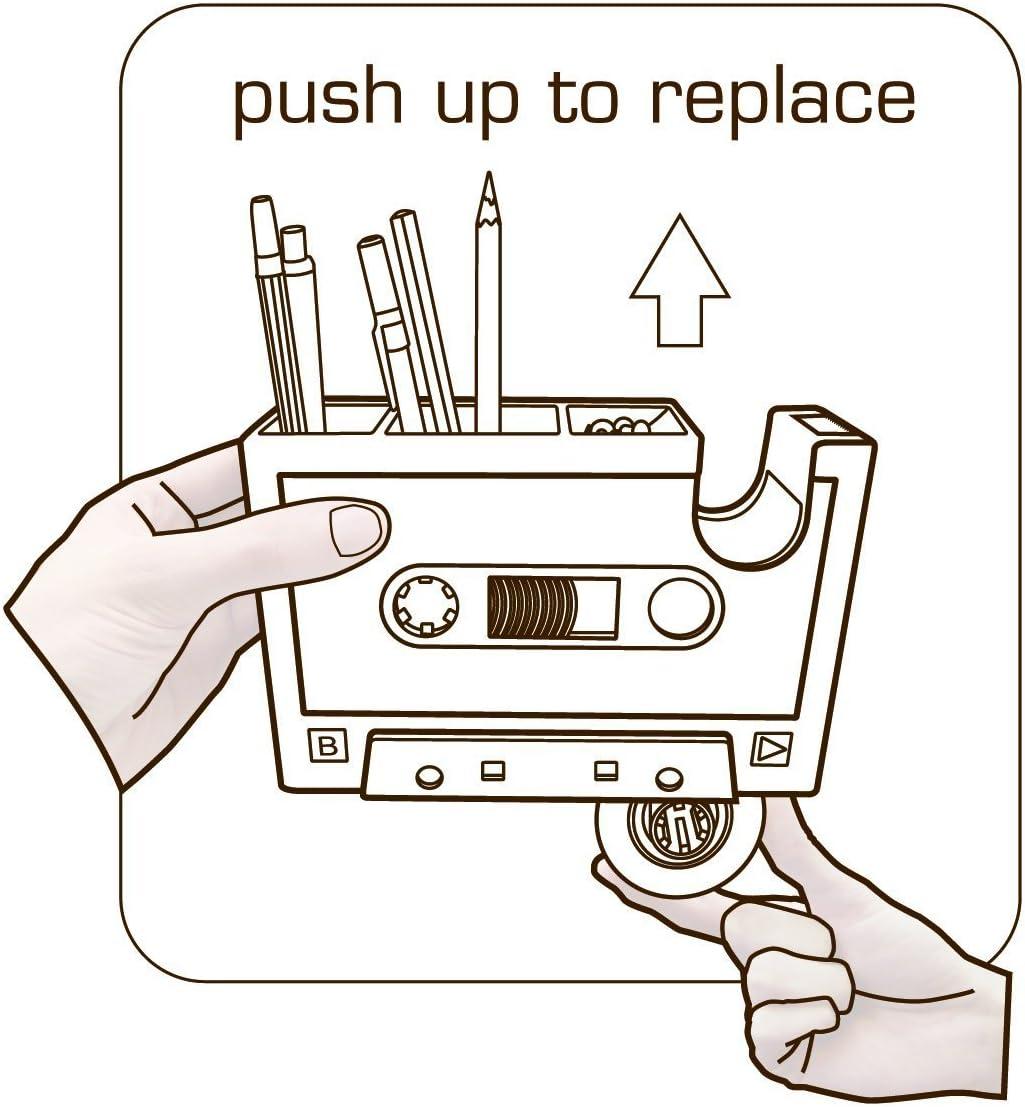 Sáng Tạo Retro Hình Dạng Băng Cassette Giá Đỡ Bút Chì Unwinder Hộp Đựng Băng Mulit-Chức Năng Để Bàn Tổ Chức Hộp Bút Giá Đỡ Cọ Trang Điểm