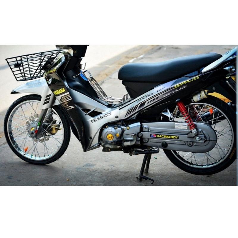 Tem sirius 110 trắng đen