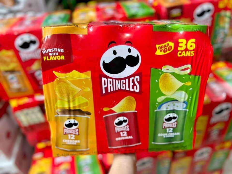 Bánh snack khoai tây Grab & Go, Pringles Mỹ 40gr x 36 lon