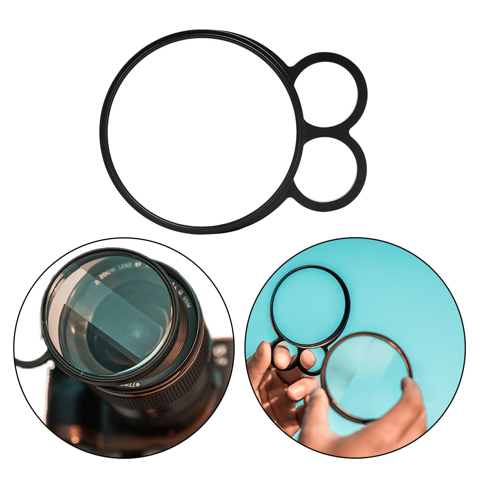 77mm Handheld Special Effects Filter Kaleidoscope Prism Handle 2 Finger Ring